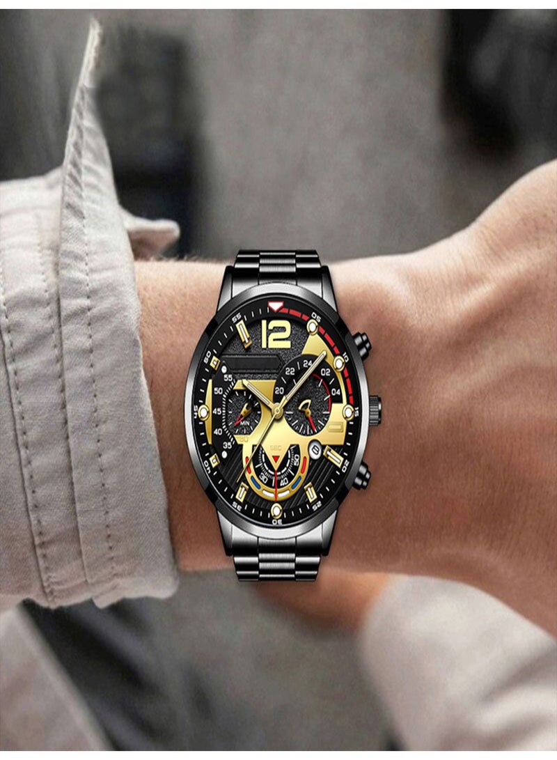 عام تصميم جديد من الرجال ووتش تناسب نمط الأعمال التجارية ، مؤشر الطلب الكبير يظهر من السهل قراءة ووتش ، مع قدرة كبيرة مزاجه العطور ، هو هدية مثالية لعيد ميلاده - Image 2